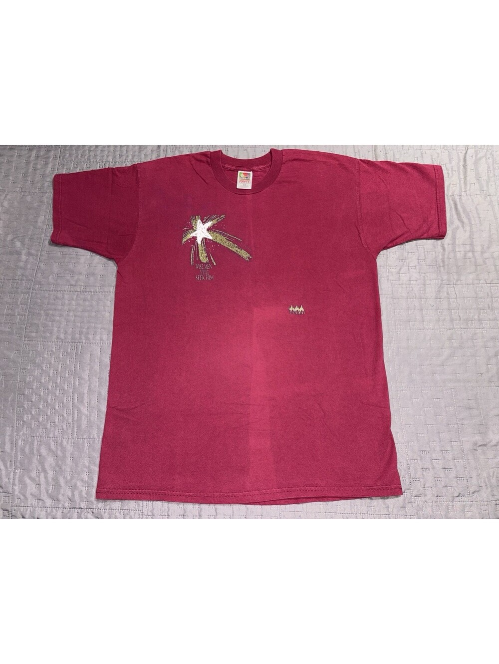 Vintage 90s Wise Men Still Seek Him T Shirt Mens XL Fruit Loom Christian Jesus
